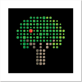 Apple Tree Pixel Mosaic Posters and Art